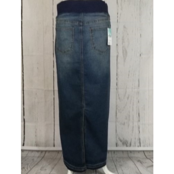 Long maternity denim jean skirt NWT gift 38.5"  - Picture 5 of 7